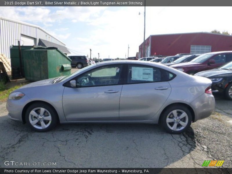 Billet Silver Metallic / Black/Light Tungsten Accent Stitching 2015 Dodge Dart SXT