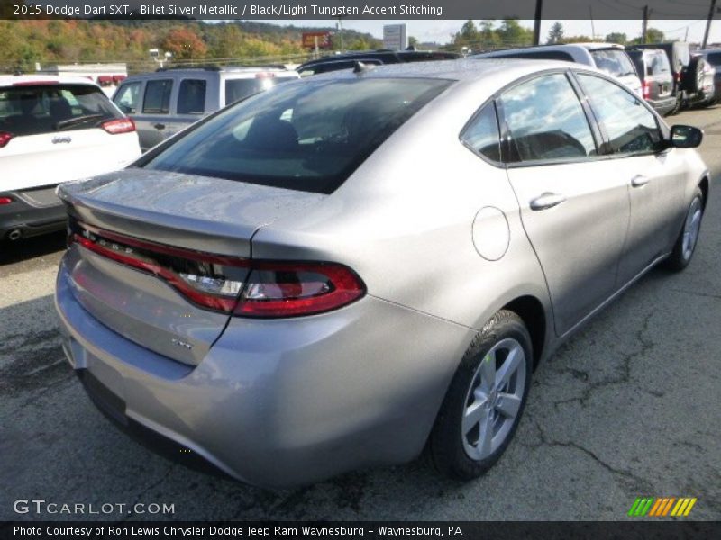 Billet Silver Metallic / Black/Light Tungsten Accent Stitching 2015 Dodge Dart SXT