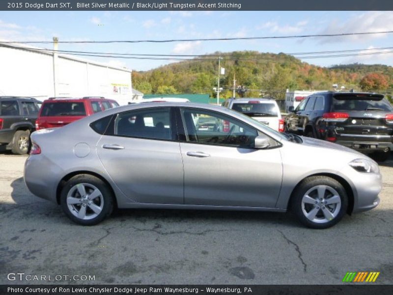 Billet Silver Metallic / Black/Light Tungsten Accent Stitching 2015 Dodge Dart SXT