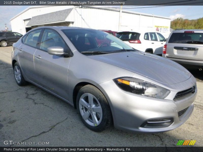 Billet Silver Metallic / Black/Light Tungsten Accent Stitching 2015 Dodge Dart SXT