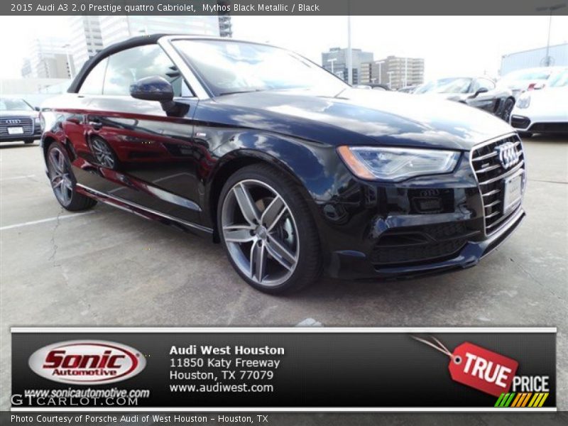 Mythos Black Metallic / Black 2015 Audi A3 2.0 Prestige quattro Cabriolet