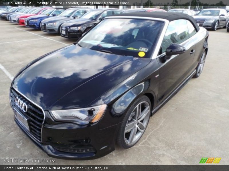 Mythos Black Metallic / Black 2015 Audi A3 2.0 Prestige quattro Cabriolet