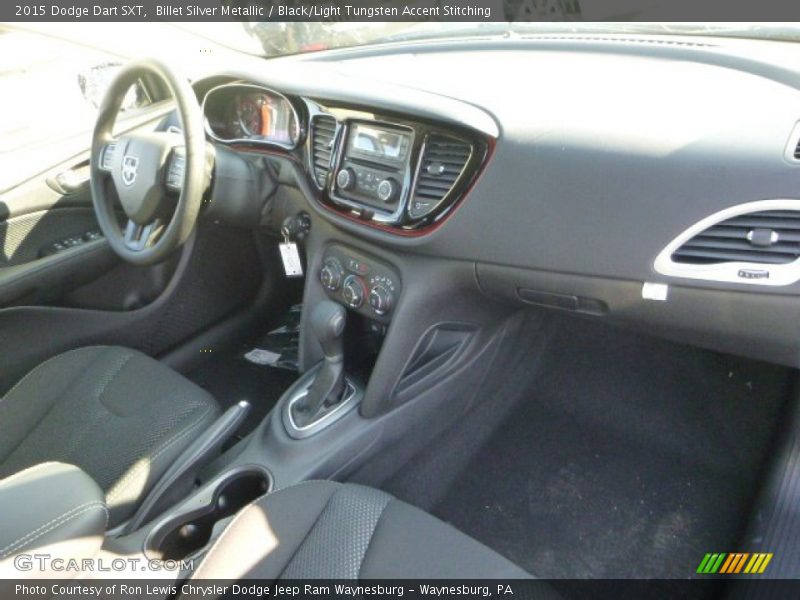 Billet Silver Metallic / Black/Light Tungsten Accent Stitching 2015 Dodge Dart SXT