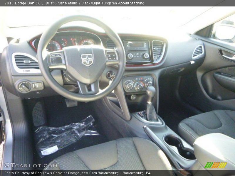 Billet Silver Metallic / Black/Light Tungsten Accent Stitching 2015 Dodge Dart SXT