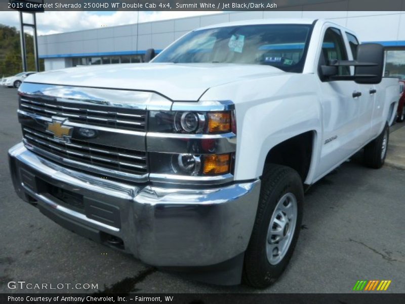 Summit White / Jet Black/Dark Ash 2015 Chevrolet Silverado 2500HD WT Double Cab 4x4