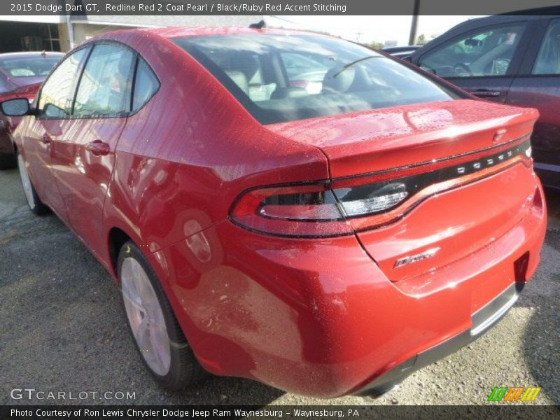 Redline Red 2 Coat Pearl / Black/Ruby Red Accent Stitching 2015 Dodge Dart GT