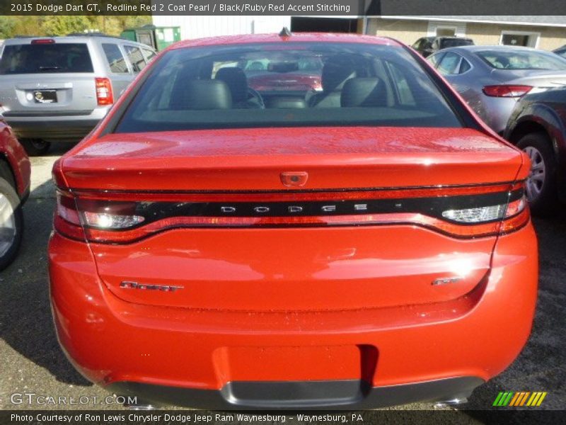 Redline Red 2 Coat Pearl / Black/Ruby Red Accent Stitching 2015 Dodge Dart GT