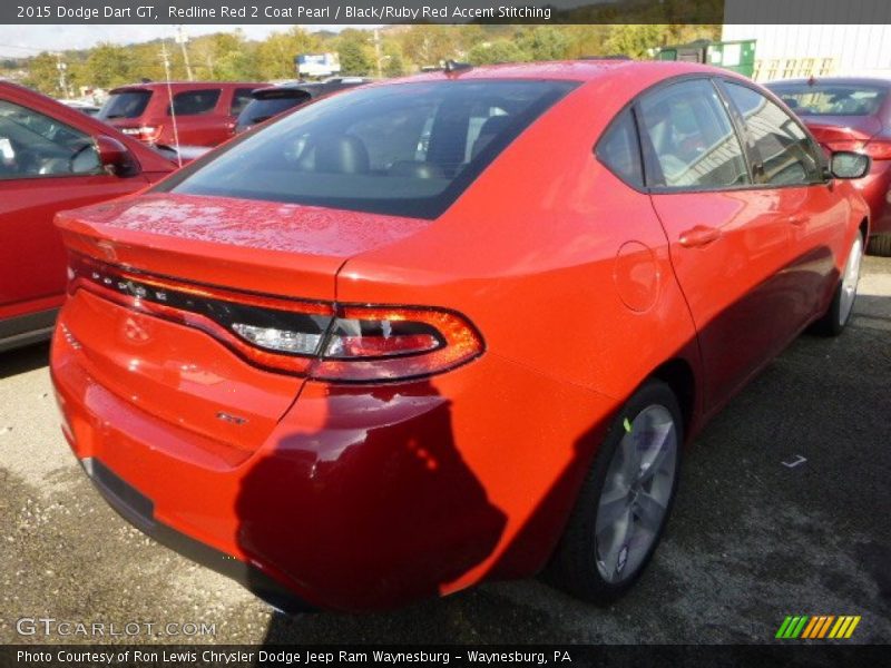 Redline Red 2 Coat Pearl / Black/Ruby Red Accent Stitching 2015 Dodge Dart GT