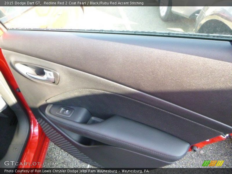 Redline Red 2 Coat Pearl / Black/Ruby Red Accent Stitching 2015 Dodge Dart GT