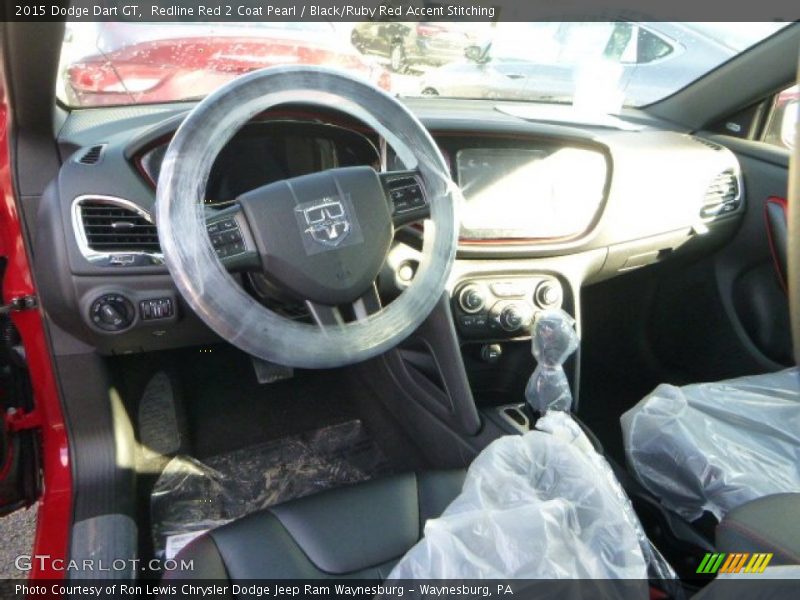 Redline Red 2 Coat Pearl / Black/Ruby Red Accent Stitching 2015 Dodge Dart GT