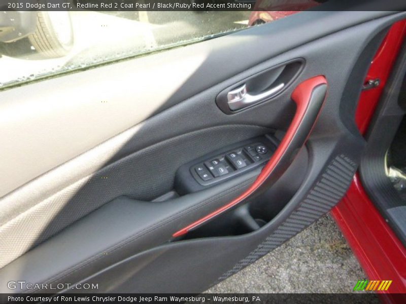 Redline Red 2 Coat Pearl / Black/Ruby Red Accent Stitching 2015 Dodge Dart GT