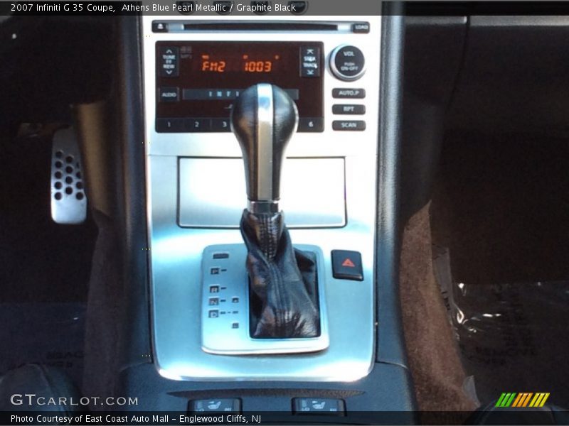 Athens Blue Pearl Metallic / Graphite Black 2007 Infiniti G 35 Coupe