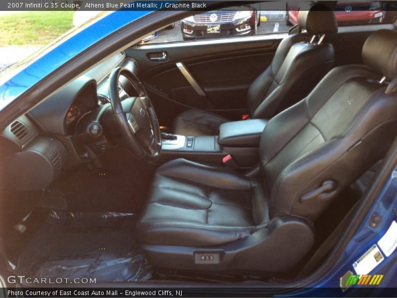 Athens Blue Pearl Metallic / Graphite Black 2007 Infiniti G 35 Coupe