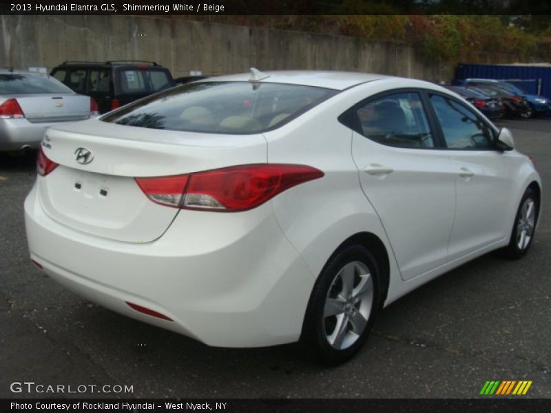 Shimmering White / Beige 2013 Hyundai Elantra GLS