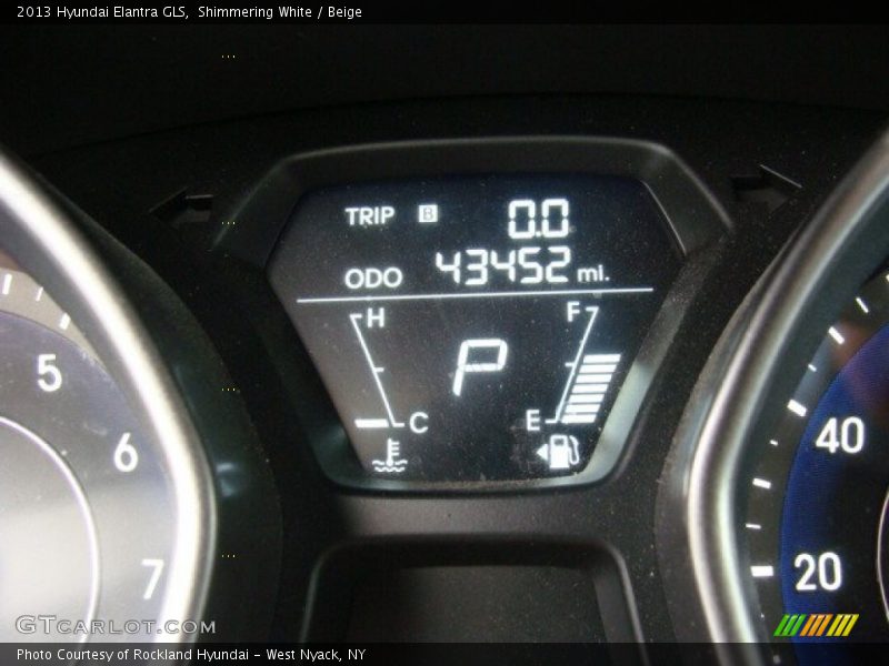 Shimmering White / Beige 2013 Hyundai Elantra GLS