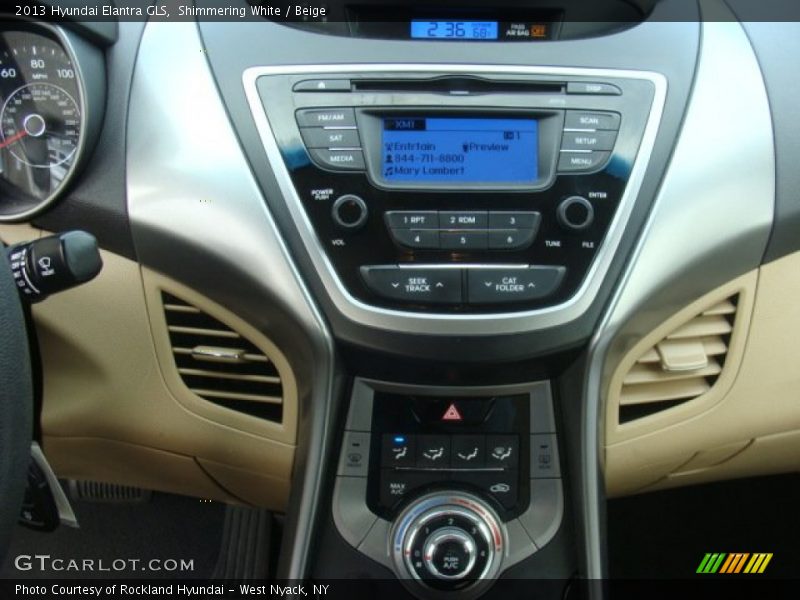 Shimmering White / Beige 2013 Hyundai Elantra GLS