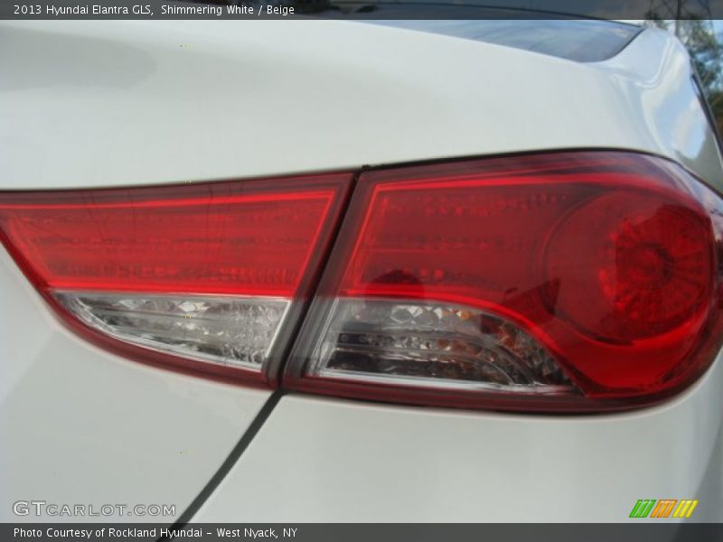Shimmering White / Beige 2013 Hyundai Elantra GLS