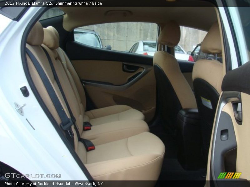 Shimmering White / Beige 2013 Hyundai Elantra GLS