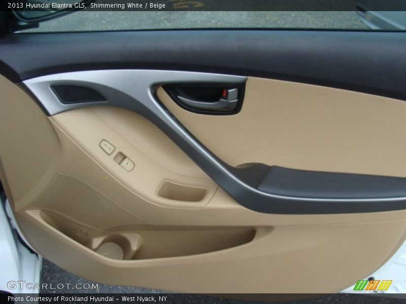 Shimmering White / Beige 2013 Hyundai Elantra GLS