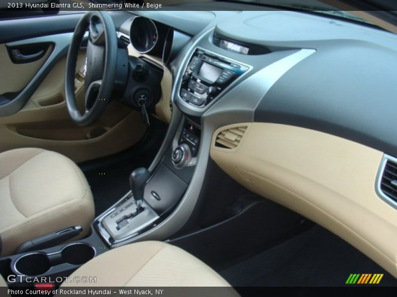 Shimmering White / Beige 2013 Hyundai Elantra GLS
