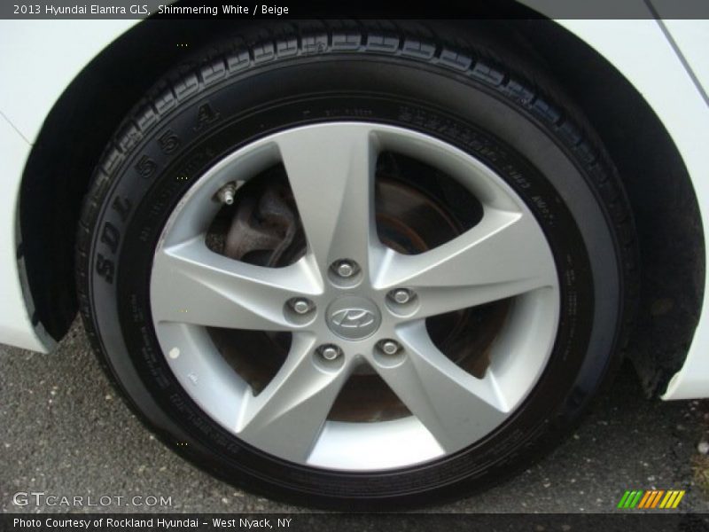 Shimmering White / Beige 2013 Hyundai Elantra GLS