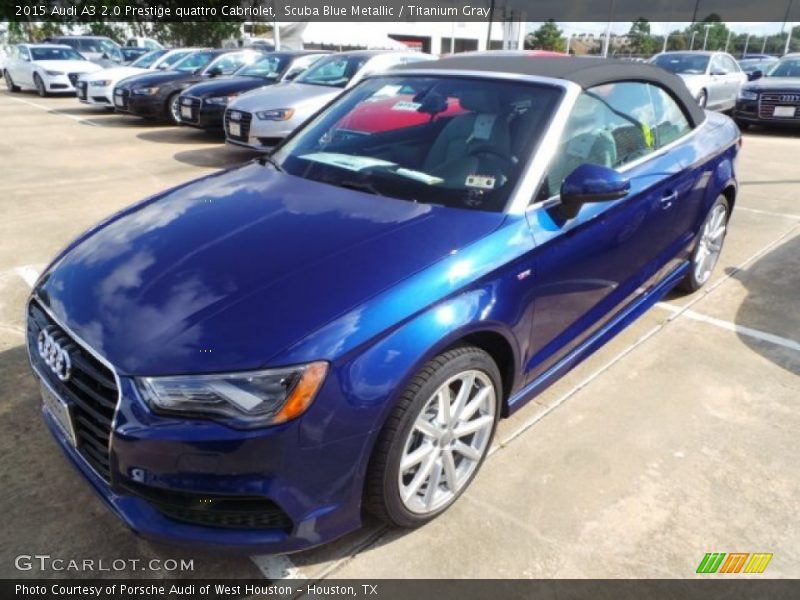 Front 3/4 View of 2015 A3 2.0 Prestige quattro Cabriolet