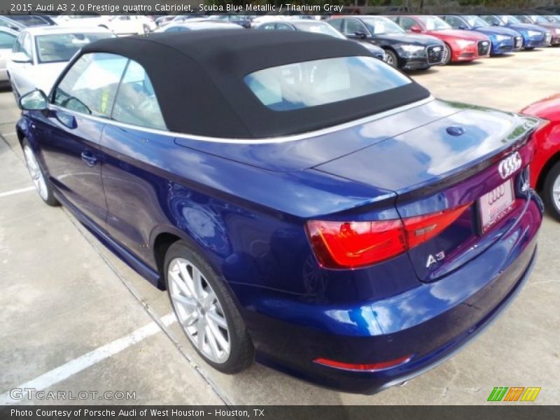 Scuba Blue Metallic / Titanium Gray 2015 Audi A3 2.0 Prestige quattro Cabriolet