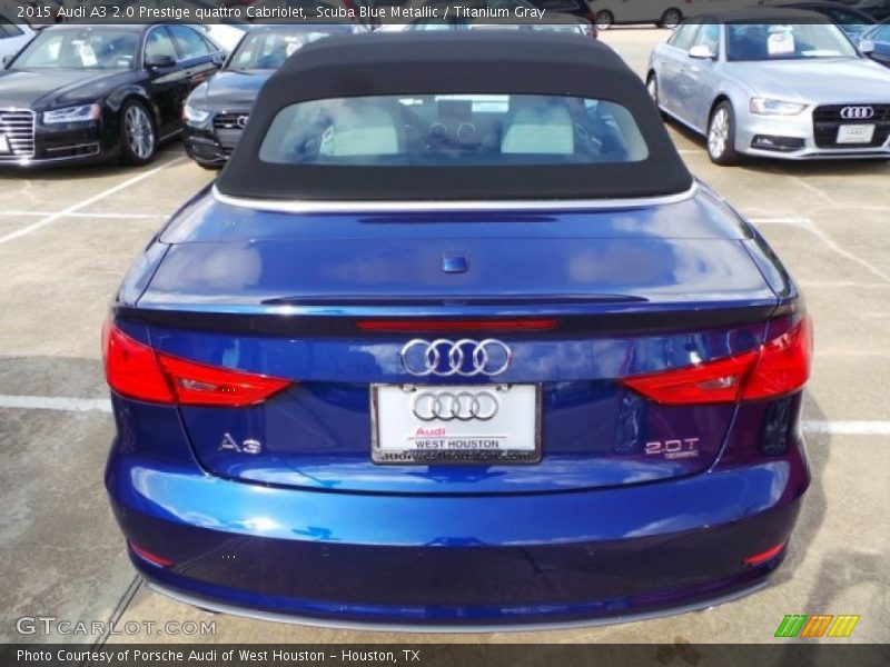 Scuba Blue Metallic / Titanium Gray 2015 Audi A3 2.0 Prestige quattro Cabriolet
