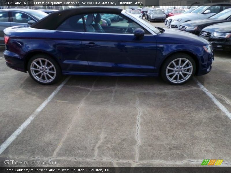 Scuba Blue Metallic / Titanium Gray 2015 Audi A3 2.0 Prestige quattro Cabriolet
