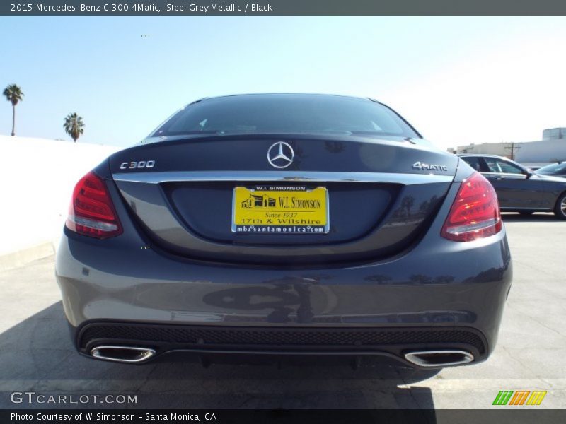 Steel Grey Metallic / Black 2015 Mercedes-Benz C 300 4Matic