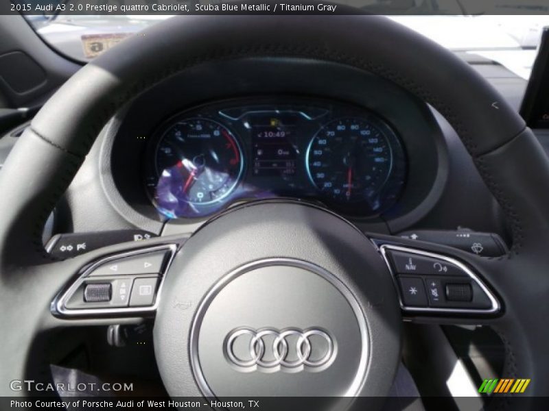 Scuba Blue Metallic / Titanium Gray 2015 Audi A3 2.0 Prestige quattro Cabriolet