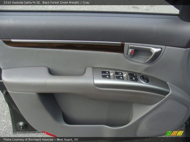 Black Forest Green Metallic / Gray 2010 Hyundai Santa Fe SE