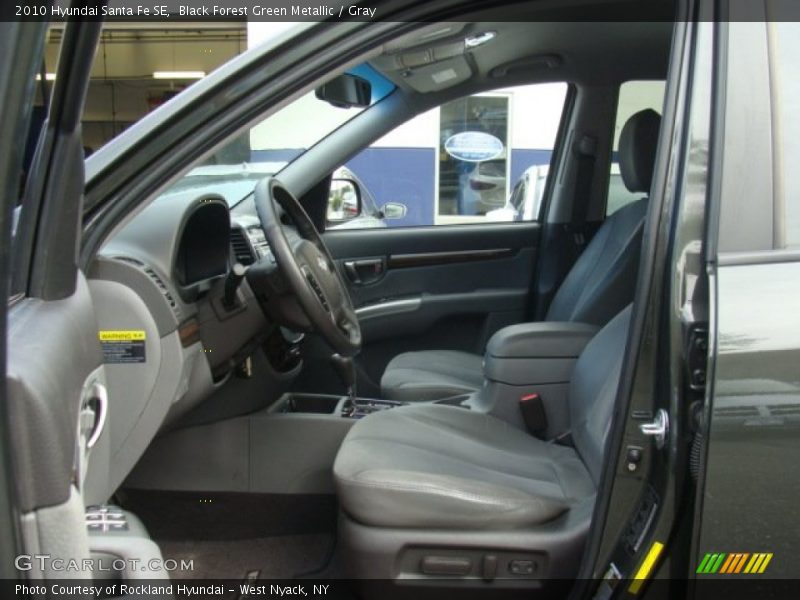 Black Forest Green Metallic / Gray 2010 Hyundai Santa Fe SE