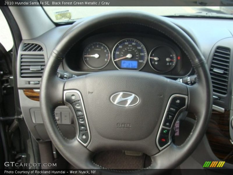 Black Forest Green Metallic / Gray 2010 Hyundai Santa Fe SE