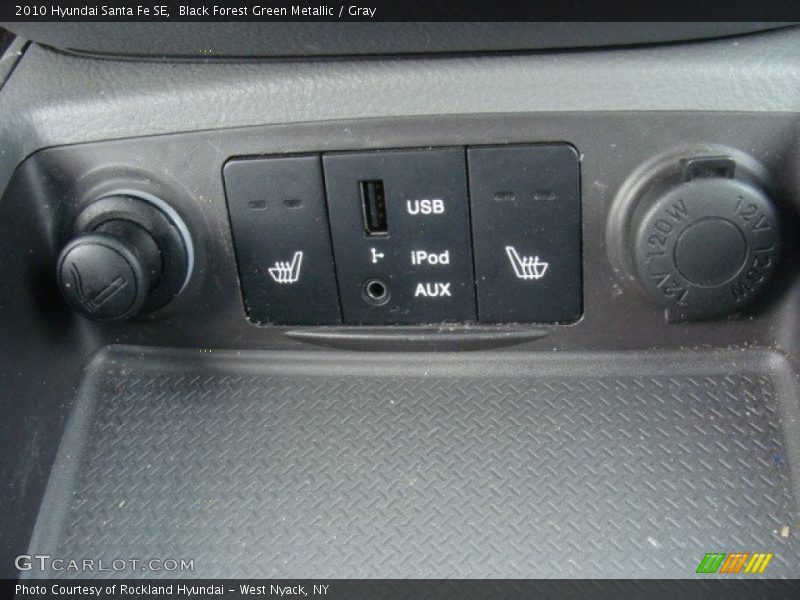 Black Forest Green Metallic / Gray 2010 Hyundai Santa Fe SE