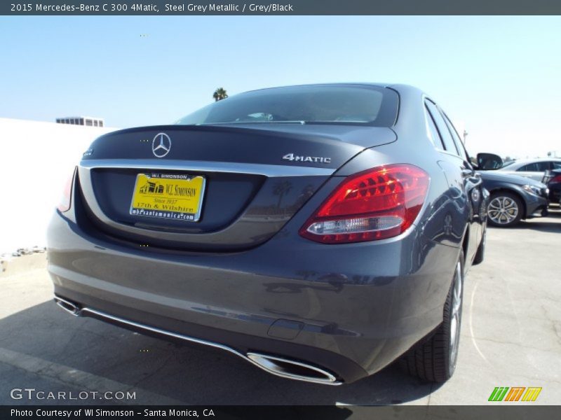 Steel Grey Metallic / Grey/Black 2015 Mercedes-Benz C 300 4Matic