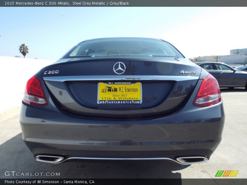 Steel Grey Metallic / Grey/Black 2015 Mercedes-Benz C 300 4Matic