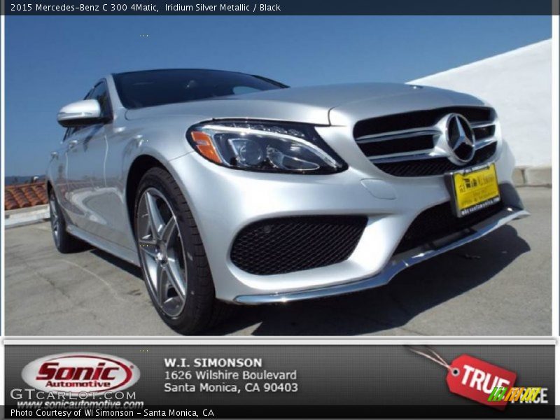 Iridium Silver Metallic / Black 2015 Mercedes-Benz C 300 4Matic