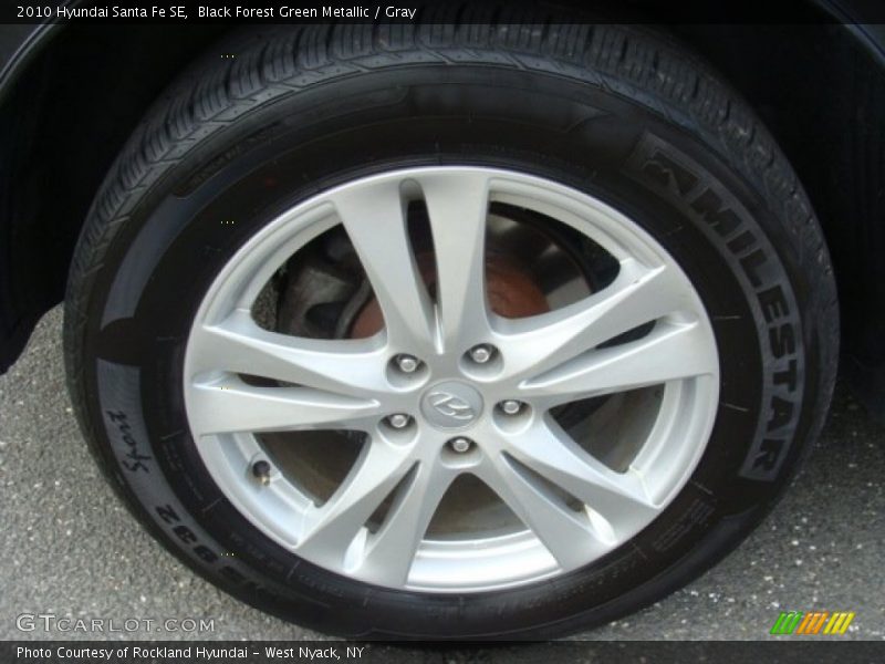 Black Forest Green Metallic / Gray 2010 Hyundai Santa Fe SE