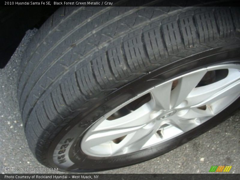 Black Forest Green Metallic / Gray 2010 Hyundai Santa Fe SE