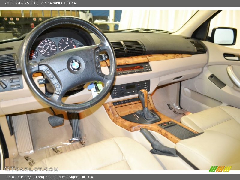 Alpine White / Beige 2003 BMW X5 3.0i