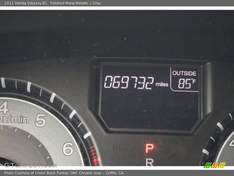 Polished Metal Metallic / Gray 2011 Honda Odyssey EX