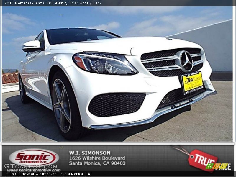 Polar White / Black 2015 Mercedes-Benz C 300 4Matic
