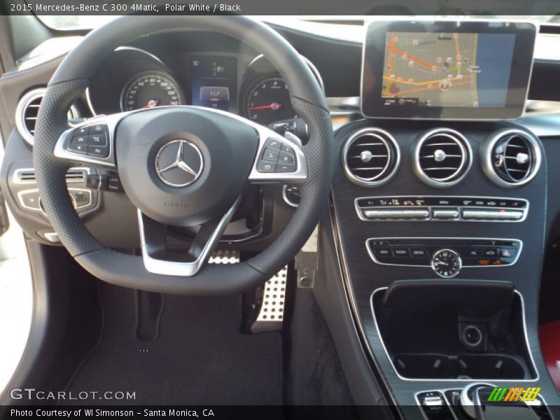 Polar White / Black 2015 Mercedes-Benz C 300 4Matic
