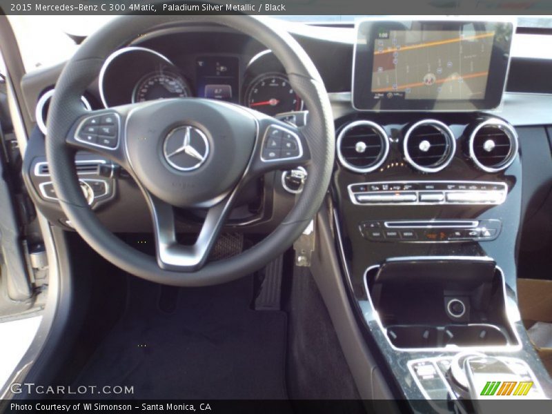 Paladium Silver Metallic / Black 2015 Mercedes-Benz C 300 4Matic