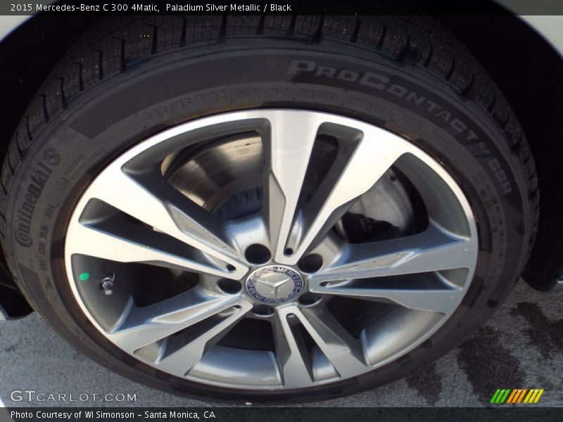 Paladium Silver Metallic / Black 2015 Mercedes-Benz C 300 4Matic