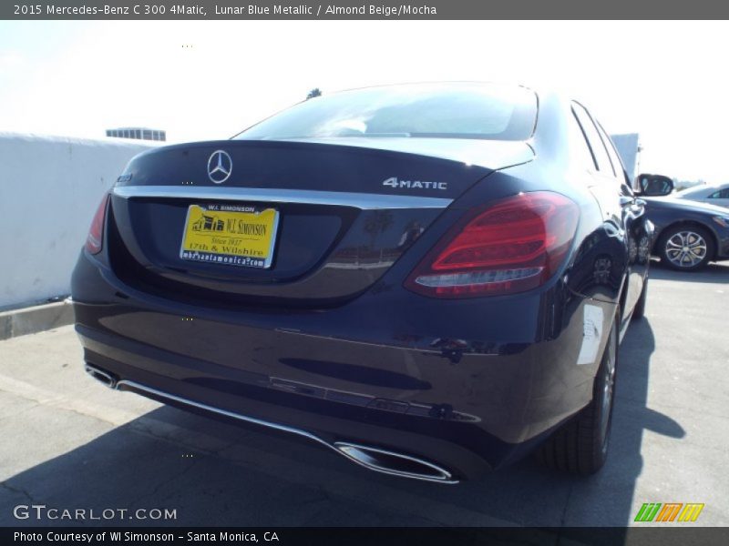 Lunar Blue Metallic / Almond Beige/Mocha 2015 Mercedes-Benz C 300 4Matic