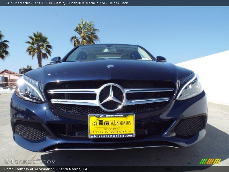 Lunar Blue Metallic / Silk Beige/Black 2015 Mercedes-Benz C 300 4Matic