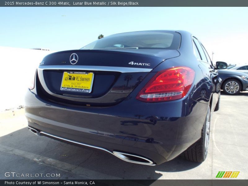 Lunar Blue Metallic / Silk Beige/Black 2015 Mercedes-Benz C 300 4Matic