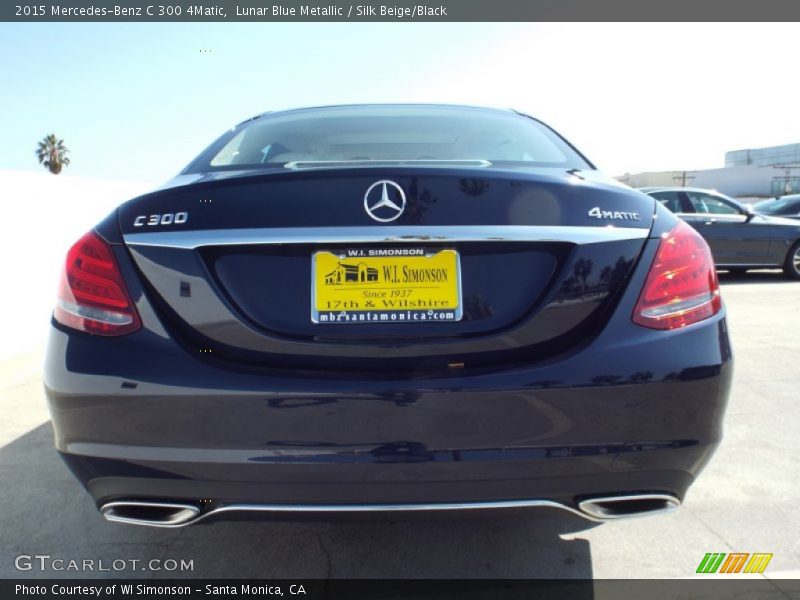 Lunar Blue Metallic / Silk Beige/Black 2015 Mercedes-Benz C 300 4Matic